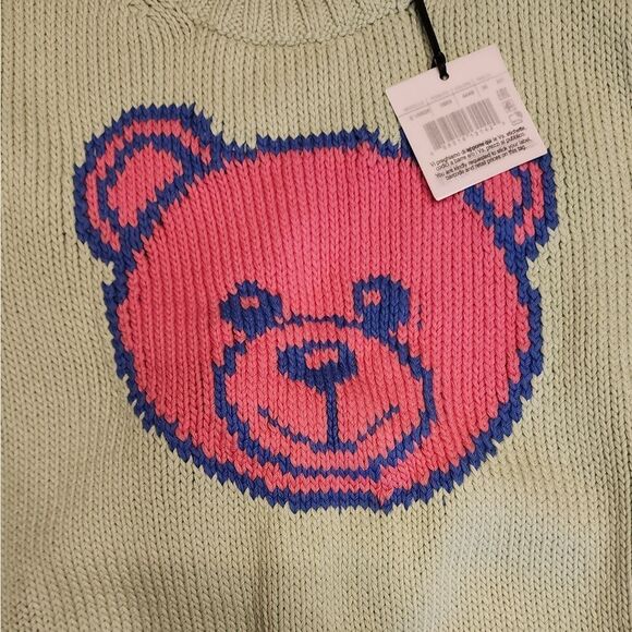 NWT Moschino Teddy Intarsia-Knit Cotton Jumper - Picture 2 of 5